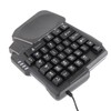 One Handed Gaming Keyboard 35 Keys Waterproof Wide Palm Rest