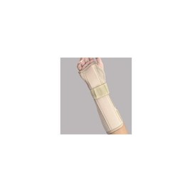 Florida Orthopedics Perforated Suede Finish Wrist & Forearm Splint, Beige, Left Large 8" length