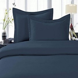 Elegant Comfort 1500 Thread Count Egyptian Quality 3 Piece Wrinkle Free and Fade Resistant Luxurious Duvet Cover Set, King/California King, Navy Blue