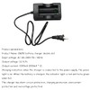 Acxico 1Pcs Li-ion Battery Charger 2 Slots 4.2V 1000mA（500mA x