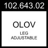 IKEA OLOV Leg Adjustable White 102.643.02