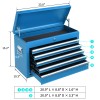 Blue 5-Drawer Lockable Steel Tool Chest Heavy Duty 330 Lbs
