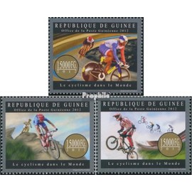 Prophila Collection Guinea 9507-9509 (Complete Edition) Mint NH ** MNH 2012 Cycling (Stamps for Collectors) Bicycles
