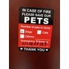 Pets Inside Fire Save Our Pets Sticker,MeshaKippa 5pcs 4x5.3 inch