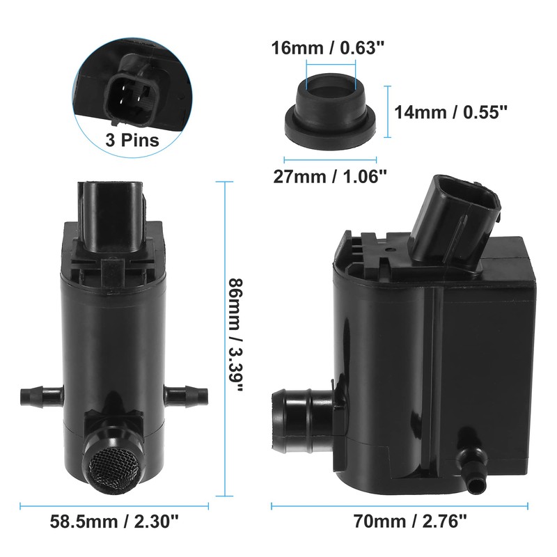 X AUTOHAUX Windshield Washer Motor Pump for Kia Sorento -