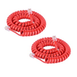 HAWAKA Telephone Cable, RJ9 (4P4C), 4 Feet Coiled Cable, Telephone Cable for Landline Telephone at Home, Office, Telephone Connection, Coiled