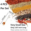 4 PCS Tiny Stainless Steel Spoons for Spices Jars, Mini