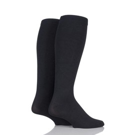 IOMI Footnurse | SockShop | Energising Compression Socks | 10mmHg at an ankle cicumference of 24cm | BS6612:1985 | 2 Pair pack | Black | 6-11UK 8-12US 40-45EU