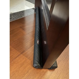 Door Draft Stopper 29"-30" Inch Under Door Draft Noise Blocker Black Gap Stoppers Entry Door Draft Guard for Bottom of Doors Adjustable Twin Door Draft