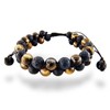 Tiger Eye Lava Rock Stone Bracelet Double Row Healing Wrap
