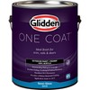 Glidden Exterior Paint + Primer: Beige/Almond Cream, One Coat, Semi-Gloss,
