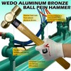 WEDO Ball Pein Hammer,32oz Non-Sparking Ball Peen Hammer,Aluminum Bronze,Wooden Handle,Length