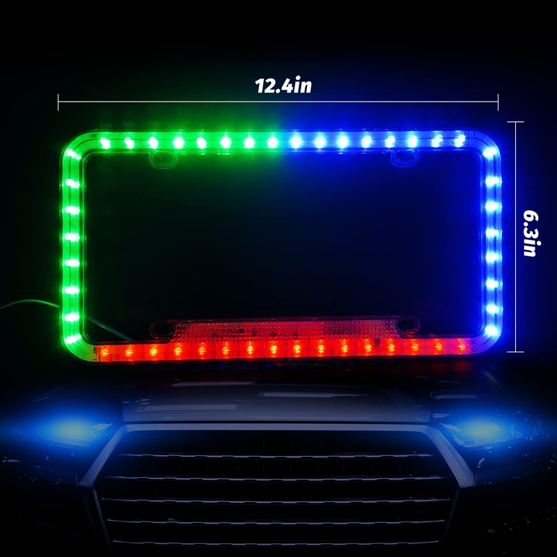 eing License Plate Frame Auto 12 V 54 LED Color