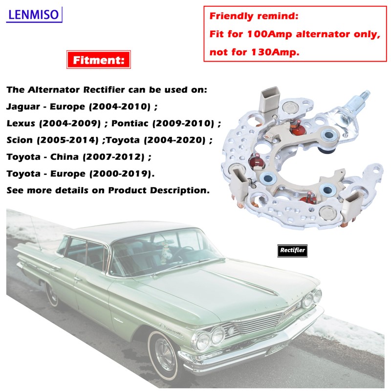 LENMISO 100A Alternator Rectifier Diode Compatible with Toyota Corolla Lexus