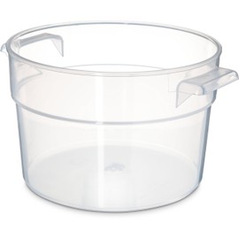 Carlisle FoodService Products Bain Marie Food Storage Container for Restaurant, Catering, Kitchens, Plastic, 3.5 Quarts, Clear, (Pack of 12)