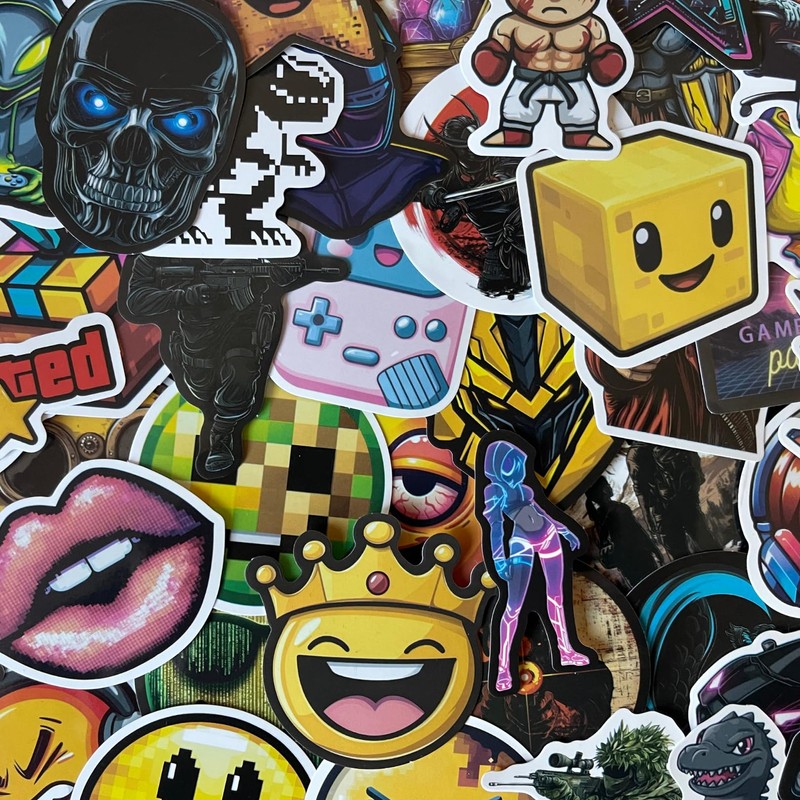 HNTR Gamer Stickers | 50 Epic Gaming Decals