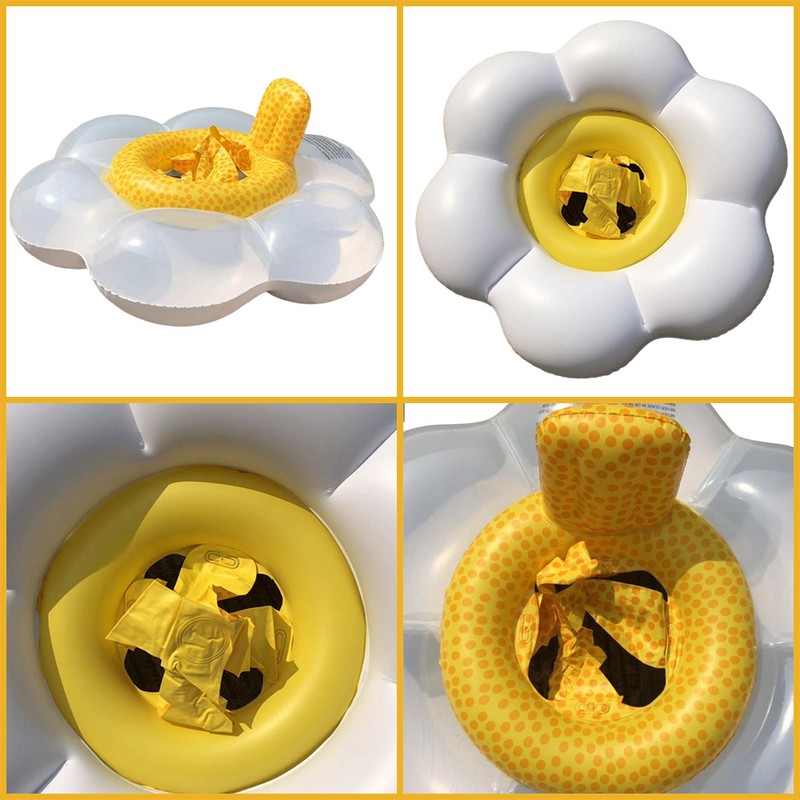 Baby Sun Flower Swimming Ring Kids Inflatable Floating Ring Swim