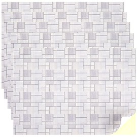 CRASPIRE 6 Sheets Mini House Tile Floorboards Flooring Wallpaper Miniature Vintage Self Adhesive Floor Wall Cladding Paper 12.7x8.3in DIY Peel and Stick Decal Stickers Bedroom Living Room Decoration