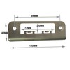 Satin Stainless Fully Lipped Strike Plate 120mm Long for Door