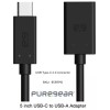 Puregear 5 inch USB-C (Male) to USB-A (Female) Adapter -