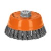 Truper CT-612, Carda de copa, alambre trenzado fino, 5" para