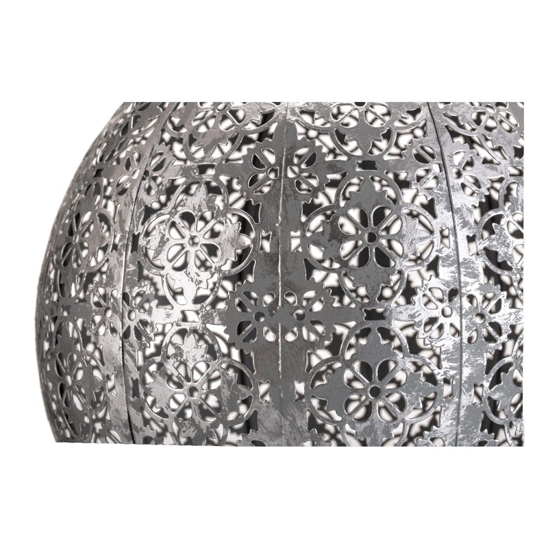 Pauleen 48069 Sunshine Aura Solar Lantern in Moroccan Silver for