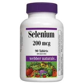 Webber Naturals Webber Naturals Selenium, 200mcg, 90 Tablets x 5 Bottles