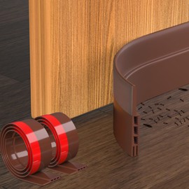 LSXD Guardapolvo para Puerta 2pzs, Cubre Polvo para Puerta 100CM, Burlete para Puerta con Bloqueo de Ruido/Viento/Insectos, Protector Autoadhesiva y T