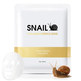 Snail Mucin Face Sheet Mask (5 pcs) - Anti Aging and Moisturizing Face Mask with Hyaluronic Acid - Deep Hydration for Youthful Skin
