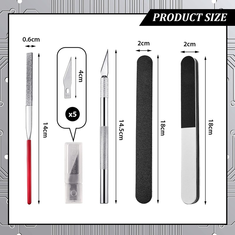 24pcs Metal Puzzle Tool Set DIY Model Kits With Clippers,