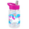 LOGOVISION Kids Tritan Plastic Water Bottle with Straw Lid and