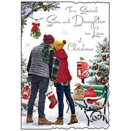 Jonny Javelin Special Son And Daughter In Law At Christmas Time Card Couple