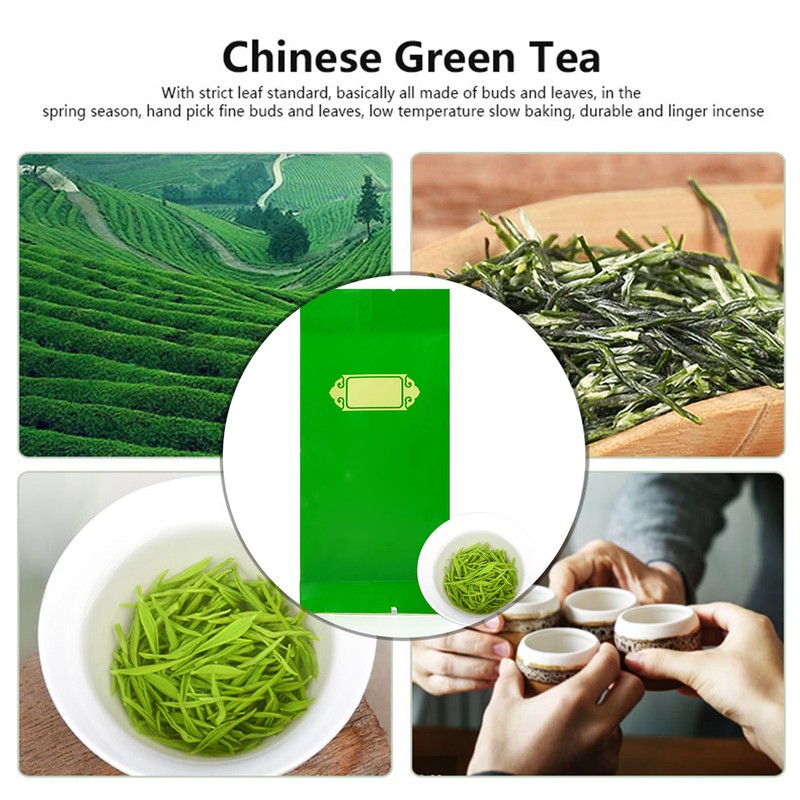 1 Box Green Tea Pure Natural Long Strip Shape Chinese