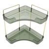 2 Tier Corner Bathroom Countertop Organizer Space Saving Easy Assembly