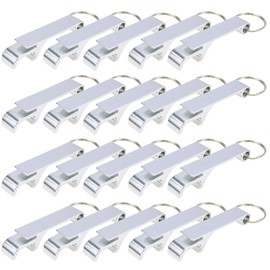 Xiaoyztan 20 Pcs Antler Design Bottle Opener Keychain Pendants, Aluminum Portable Keyring Beer Bottle Opener Pocket Small Bar Claw Beverage Multi-functional Tool, Silver