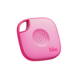 Tile by Life360 Mate - Bluetooth Tracker, Keys Finder and Item Locator for Keys, Bags and More. Phone Finder. Both iOS and Android Compatible. 1-Pack (Pink Punch)