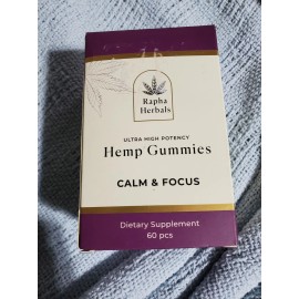 Herbivore Rapha Herbals Calm & Focus Gummies 60 Ct Exp 0