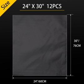 Petutu 5 Packs Large Cellophane Bags, 24"x30" Clear Basket Bags for Baskets Cellophane Wrap for Gift 2 Mil Thick