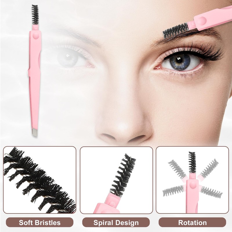 VOCOSTE 3 in 1 Eyebrow Scissors Eyebrow Trimmer Tweezer Eyebrow
