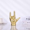 LCCCK Gold Hand Gesture Statue, Funky Home Decor Accent Finger