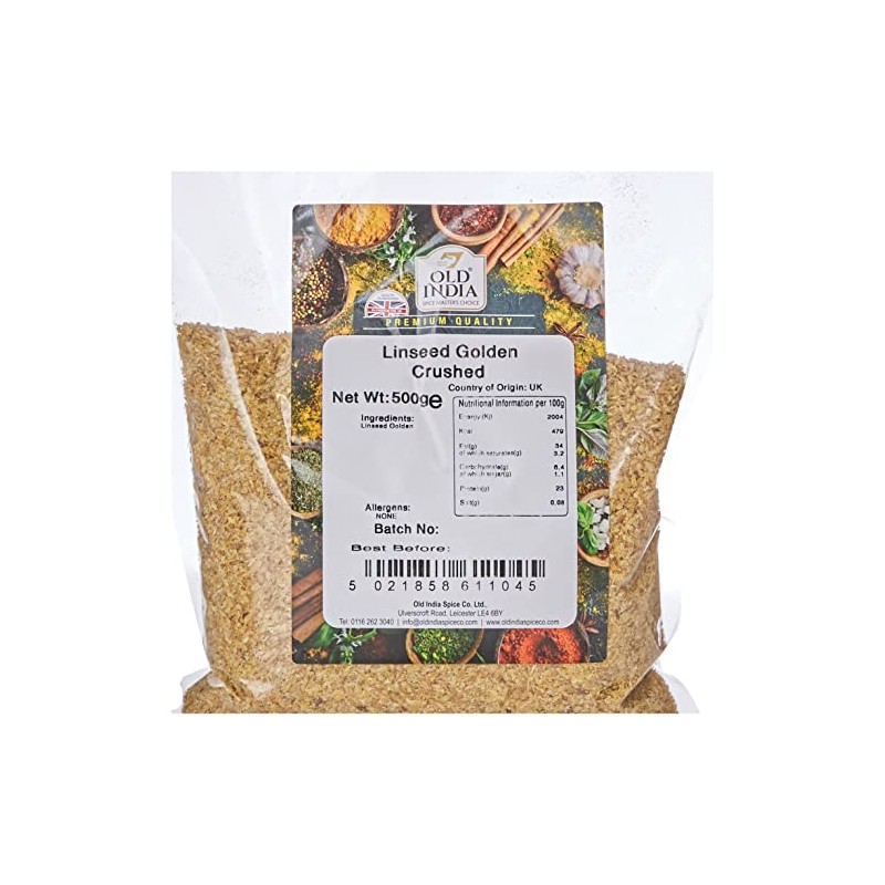 Old India Linseed Golden Crushed 500g