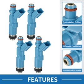 A ABSOPRO Fuel Injector No.23250-29015/23209-29015 for Toyota Yaris Vitz 1999-2005 1.0L 1.3L Blue 4 Pcs