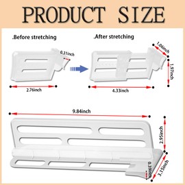 16Pcs Fridge Divider set, 8 Bigger Refrigerator Dividers for Glass Shelves in Freezer Cupboard Cabinet Drawer, with 8 Smaller Adjustable Fridge Dividers for Fridge Door Organizer Grid Separator.