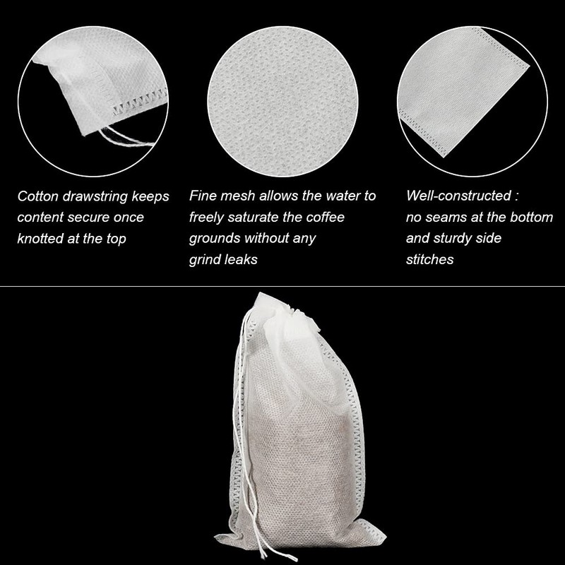 50pcs No Mess Cold Brew Bags, 4x6 inch Disposable Coffee