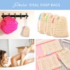 6 bolsas de jabón de sisal natural, bolsas de jabón