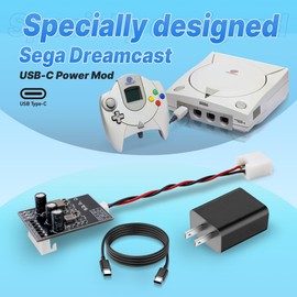 Power Supply Replacement Kit for Sega Dreamcast Console - DIY Modification, plug and play - Suitable for Retro Game Consoles