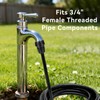 1/2 Inch Drip Irrigation Tubing Faucet Adapter, 3 Pcs 3/4"
