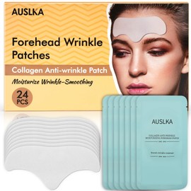 AUSLKA 24PCS Forehead Wrinkle Patches With Aloe, Collagen - Forehead Wrinkles Treatment,Anti Wrinkle Patches Care To Smooth Fine Lines & Wrinkles