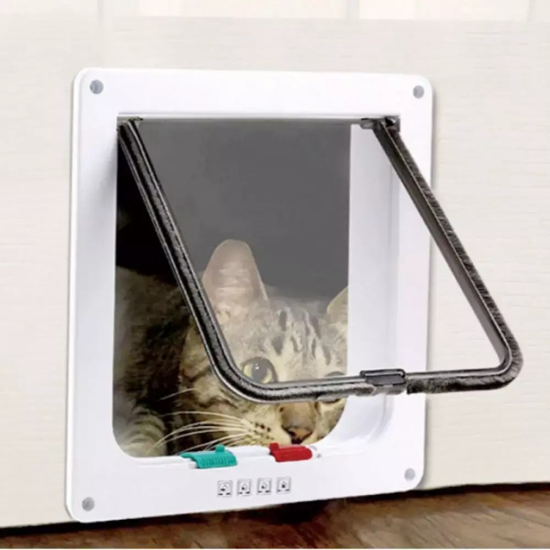 방묘문만들기 고양이중문 방문펫도어 [B. 갈색 작은 유리] Cat Door for