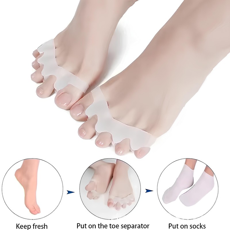 FlexAlign Corrective Toe Spacers - Bunion Relief and Toe Restoration